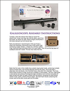 Instructions d'assemblage de galileoscope